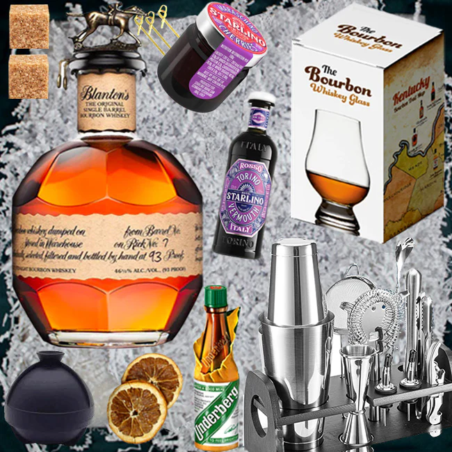 01c7a1bb478c4ec22b28f0bfd855b036e6e54801437e0de3718c86beb513728f Blanton's Single Barrel Bourbon Whiskey Gift Pack - Image 1