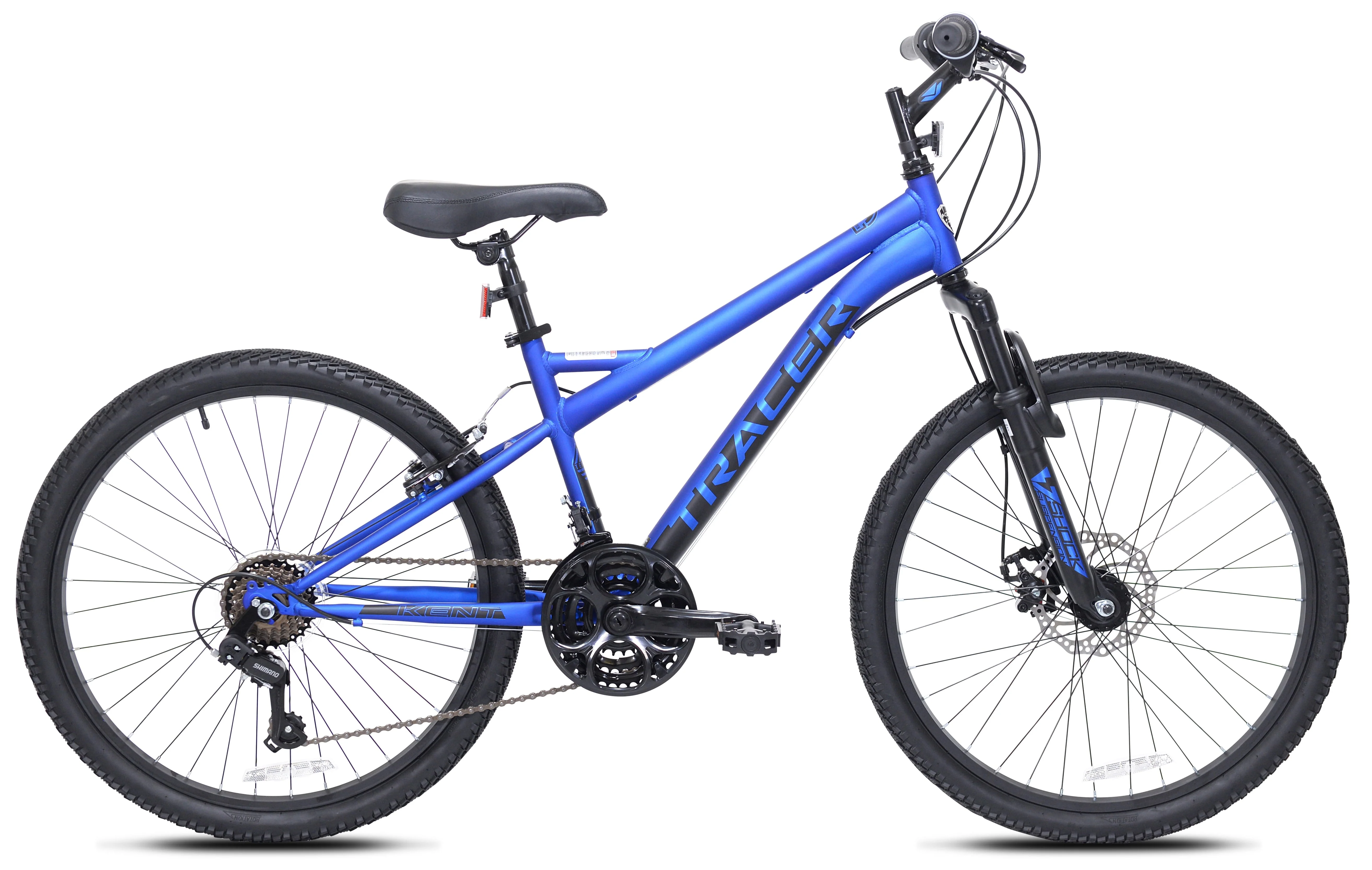 Kent Bicycles 24-inch Tracer Boy's 21 Speed Mountain Bike, Blue