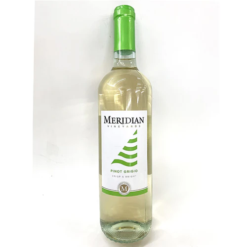 1de38e3799e501bbe5dfb29661a26c9cffe523eaf9819c76bcb396bd3ff85ad3 Meridian Pinot Grigio - 750Ml - Image 1