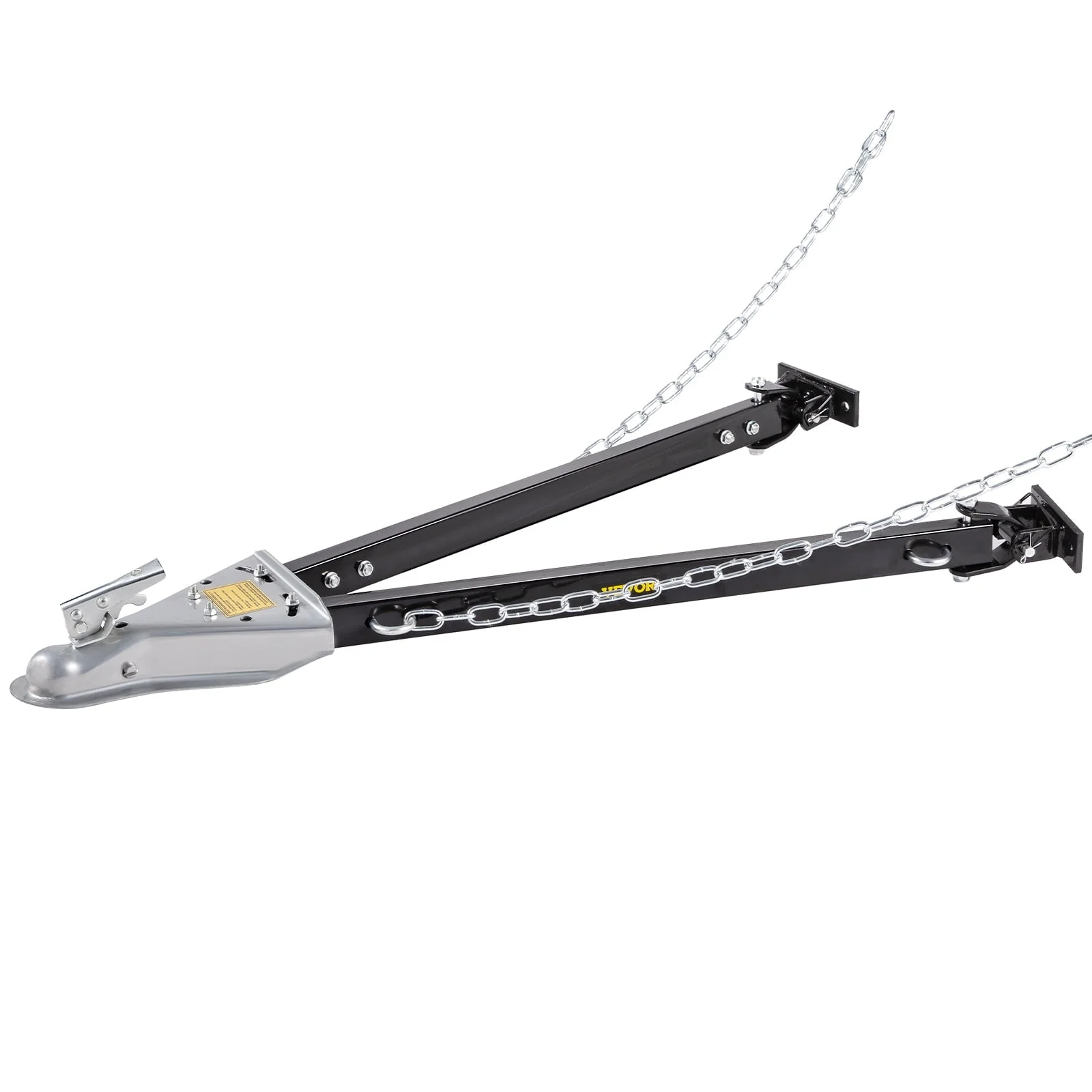 BENTISM Adjustable Tow Bar Bumper Mount Tow Bar 5000lbs Fit 2'' Ball w/ Chains