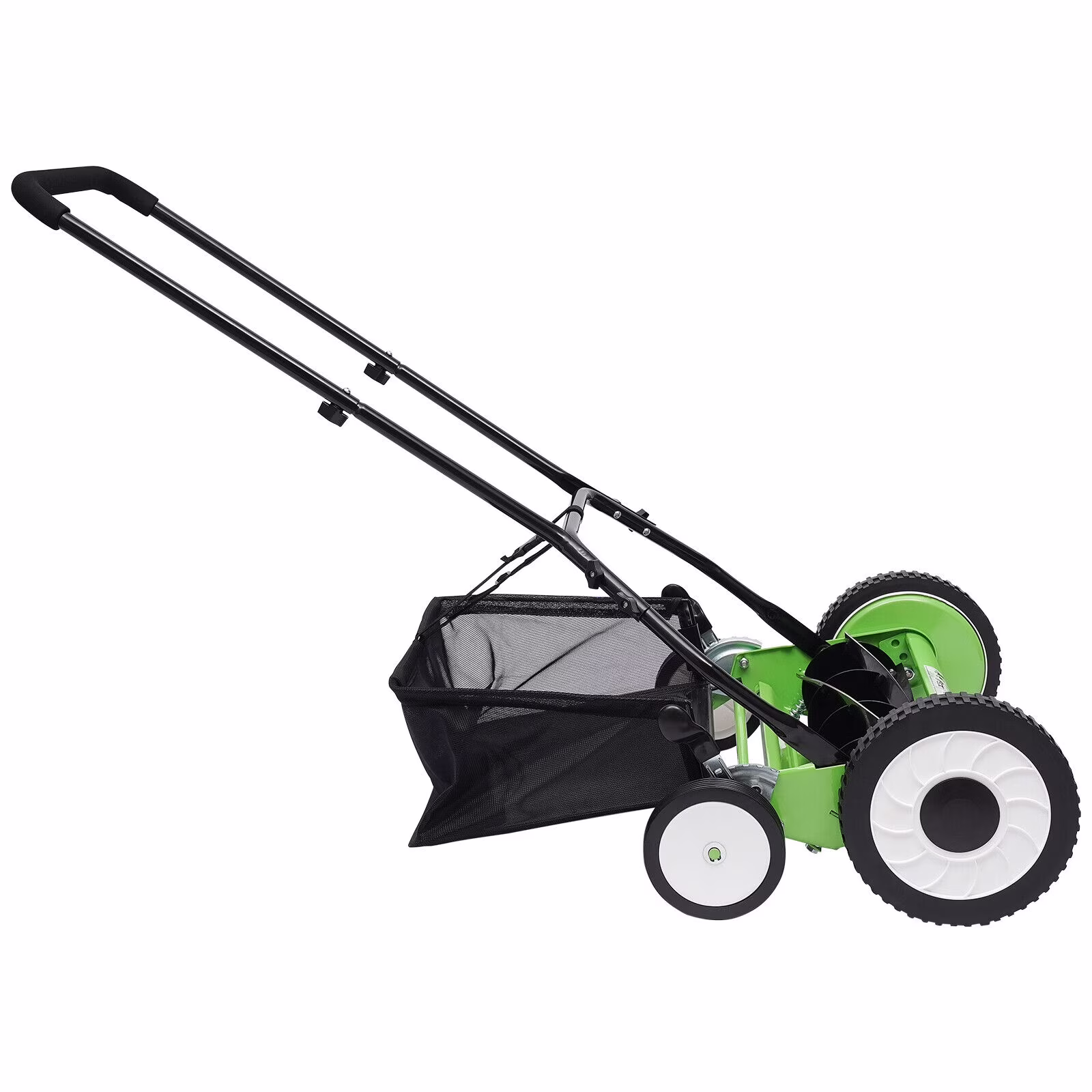 Yard 16" 5-Blade Cordless Manual Reel Lawn Mower with Grass Collection Basket