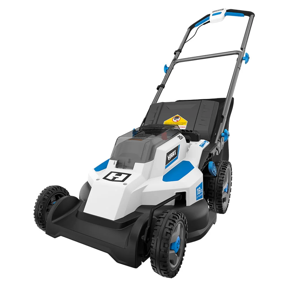 Restored HART 20-Volt 16-Inch Push Lawn Mower Kit, (2) 20-Volt 4.0Ah Lithium-Ion Batteries, (1) Battery Charger (Refurbished)