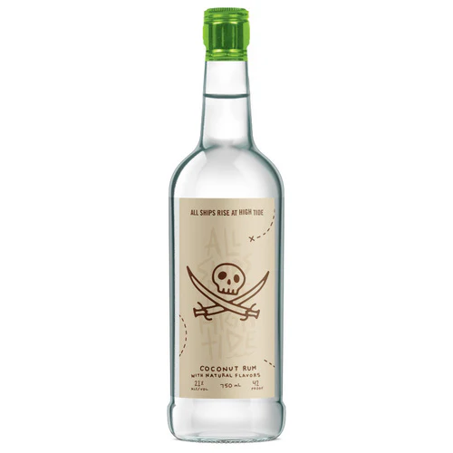56549e9962b28ac91f899d1f25eac2dff9d4a206dc0a03b87c6e25f426eab8bd All Ships Coconut Rum - 750mL - Image 1