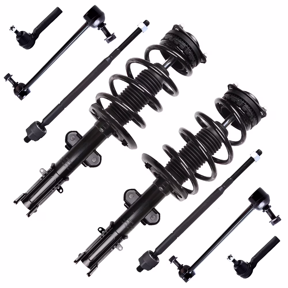 AUTOMUTO - Front Strut Spring Assembly Stabilizer Bar Link Kit Tie Rod End Replacement for 2008-2016 for Chrysler Town & Country 2008-2018 for Dodge Grand Caravan