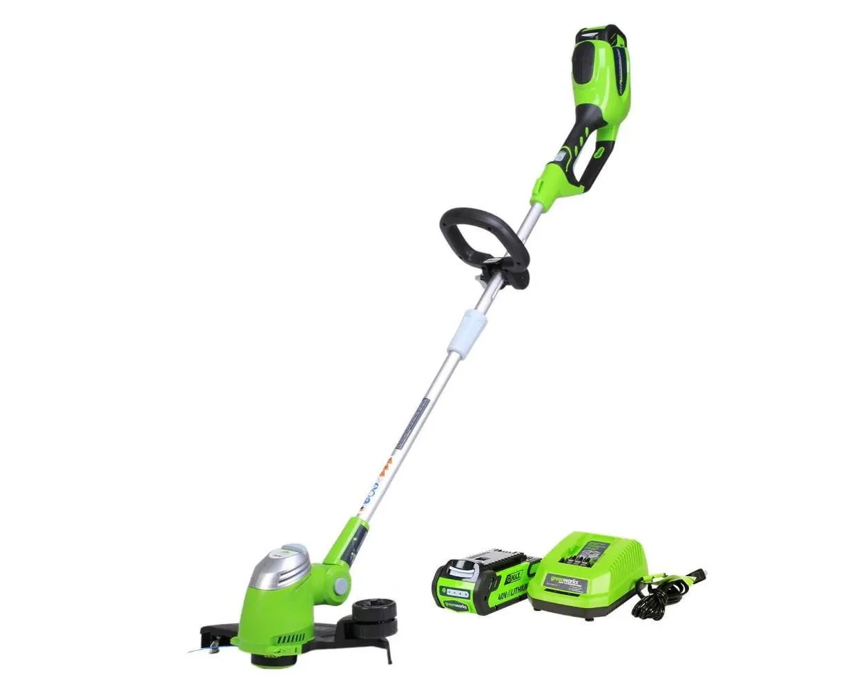 Greenworks 40V 13-inch Cordless String Trimmer/Edger with 20 Ah Battery and Charger, 21302