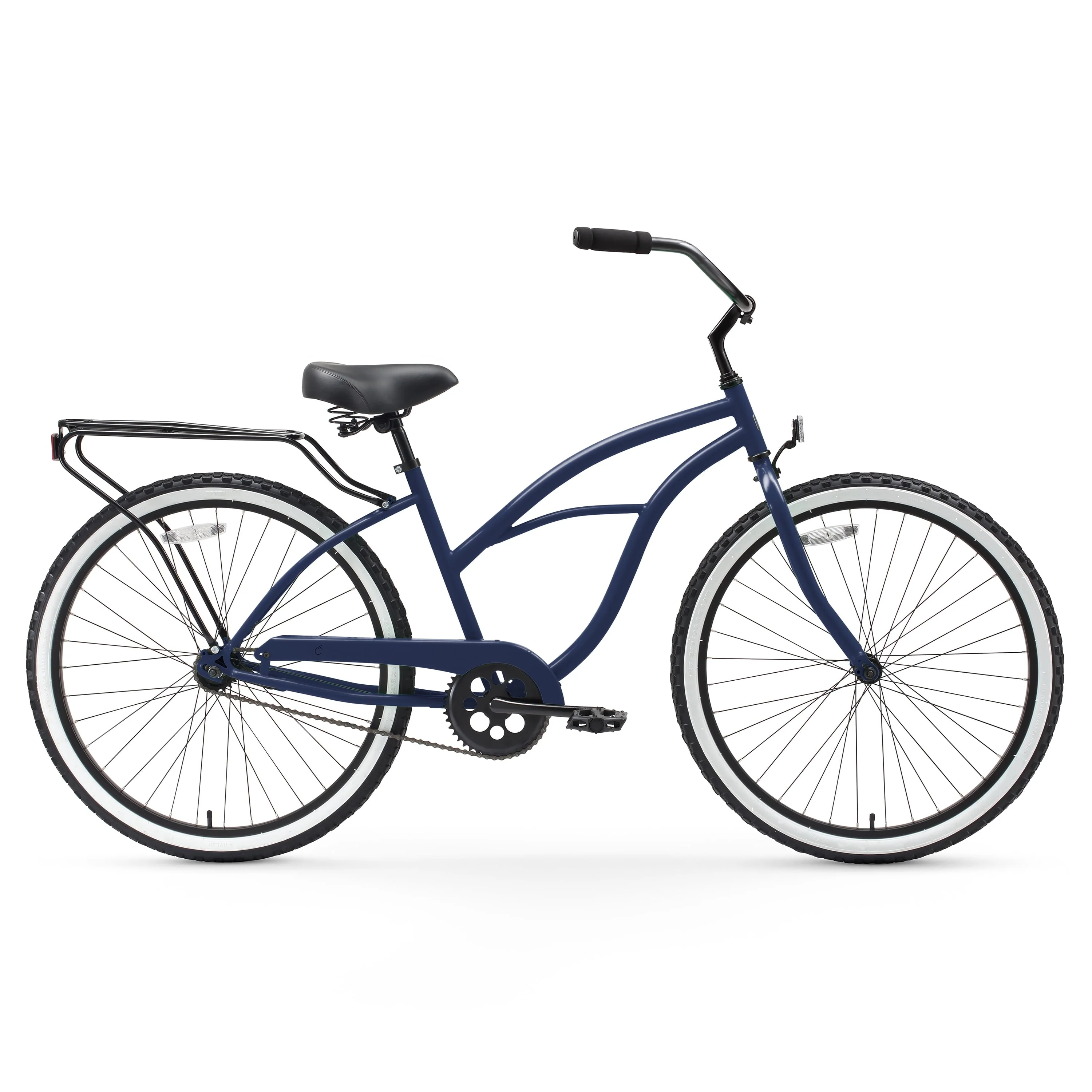 sixthreezero Around The Block Women's Single Speed Beach Cruiser Bicycle, 26" Wheels, Navy