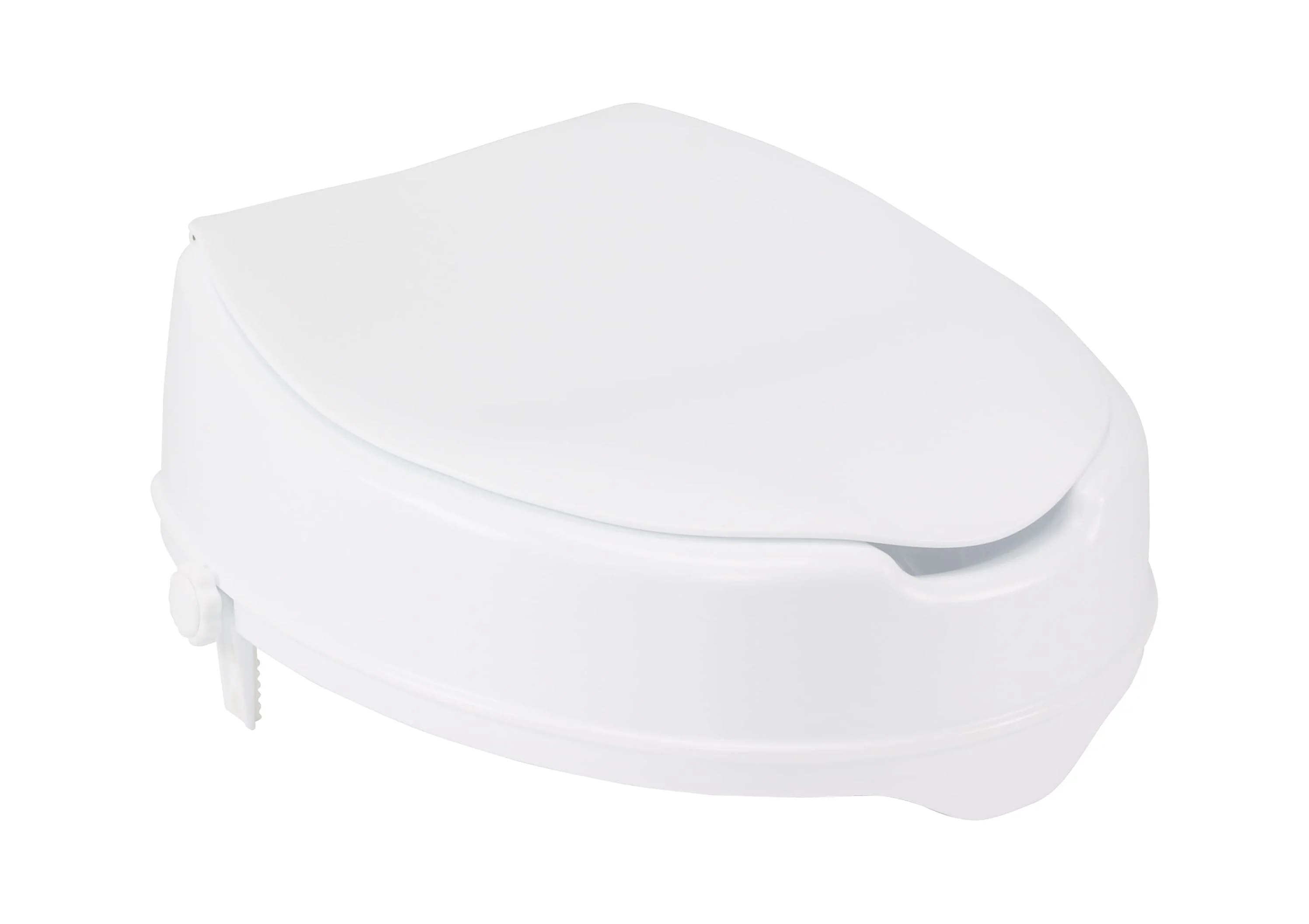 Drive Medical Raised Toilet Seat with Lock and Lid, Standard Seat, 4"
