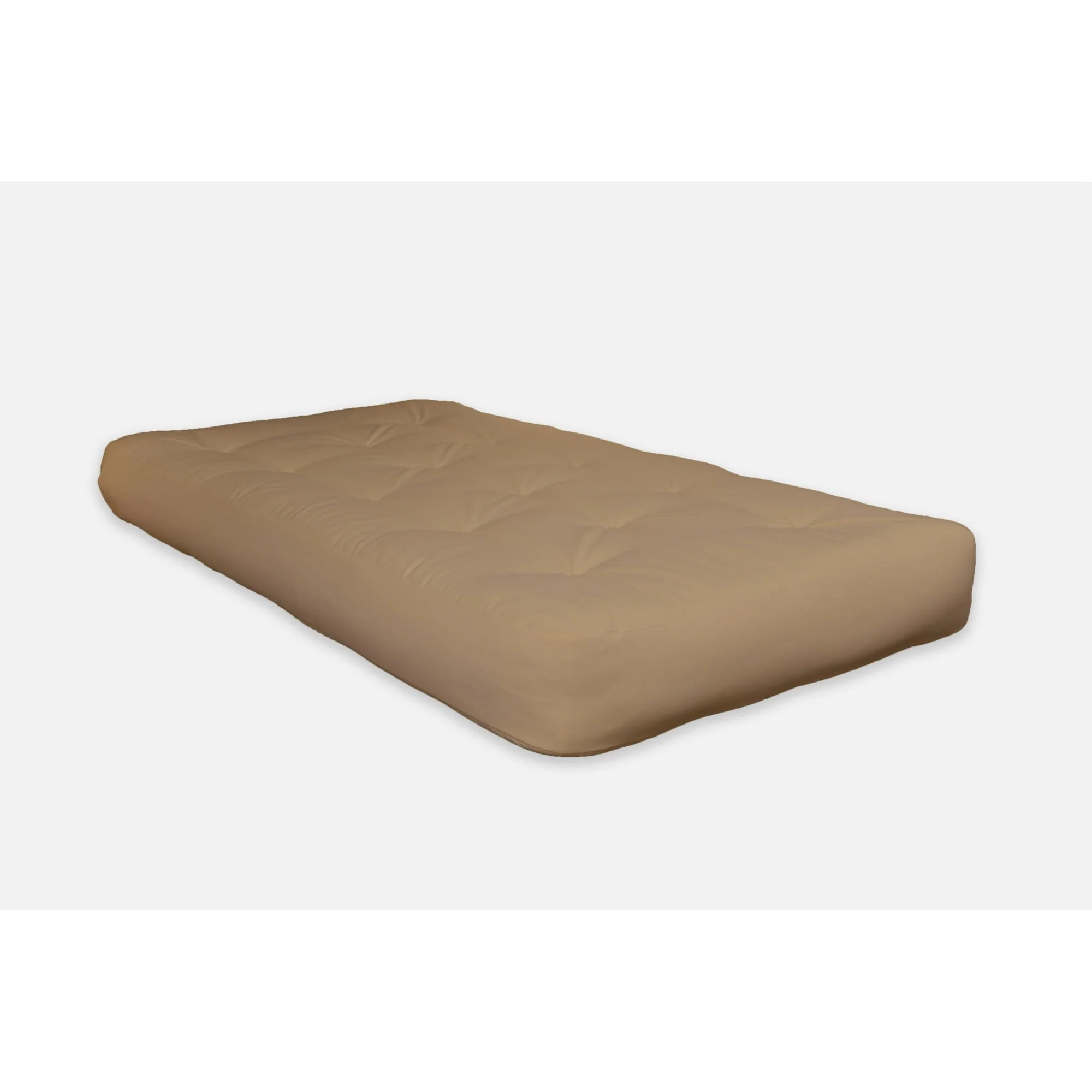 AJD Home 8" Khaki Tan Double Foam Futon Mattress, Twin Size Bed Mattress Sleep Supportive and Pressure Relief, 75" x 39"